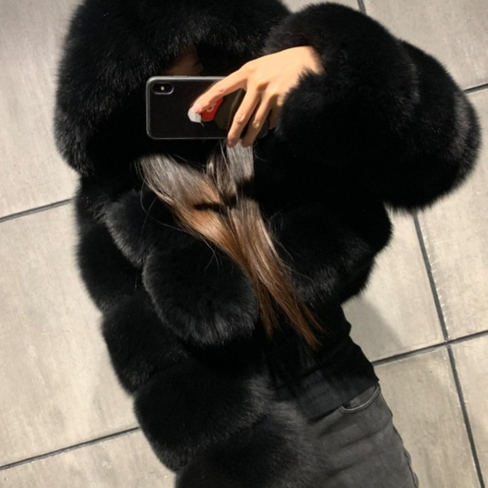 Luxury Winter Warm Fluffy Faux Fur Short Jacket